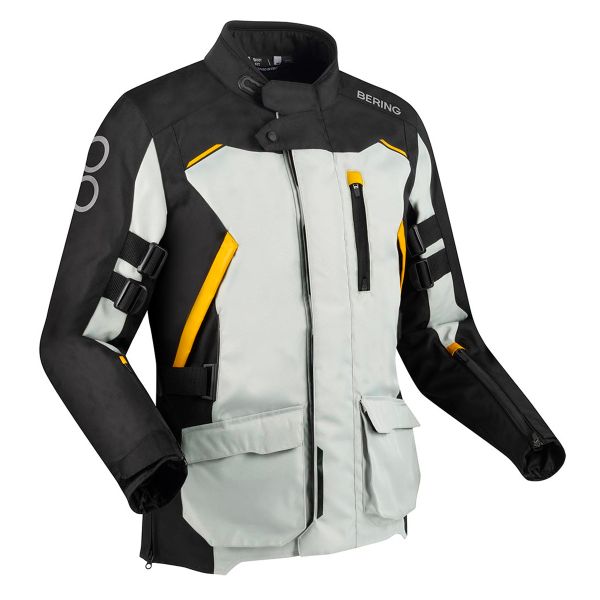 Motorcycle Coats Bering Zephyr Black Grey Yellow Motorcycle Coats Bering Zephyr Black Grey Yellow