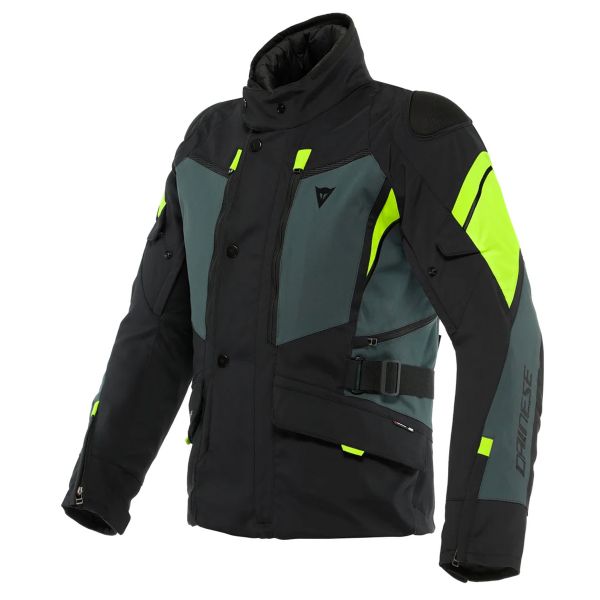 Motorcycle Coats Dainese Carve Master 3 Gore-Tex Black Ebony Fluo Yellow