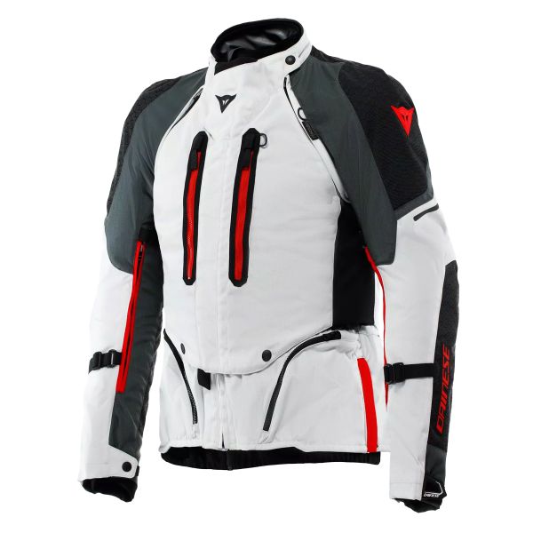 Motorcycle Coats Dainese Super Adventure Absoluteshell Glacier Grey Iron Gate Red