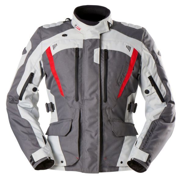 Motorcycle Coats Furygan Apalaches Lady Evo Grey Pearl Red