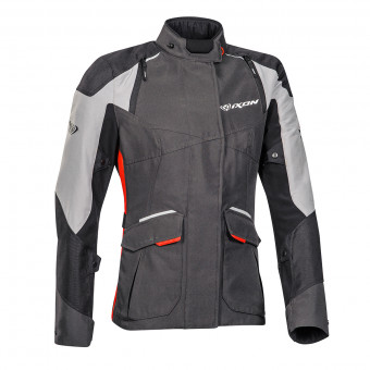 Motorcycle Coats Ixon Balder Lady Black Grey Red