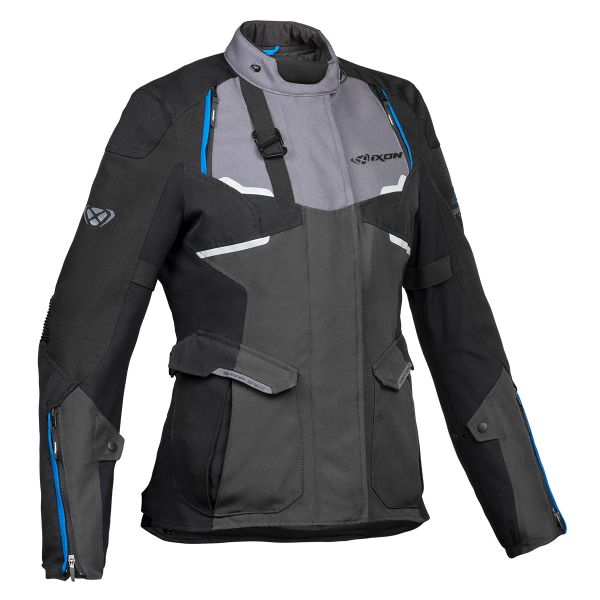 Motorcycle Coats Ixon Eddas Lady Grey Black Blue
