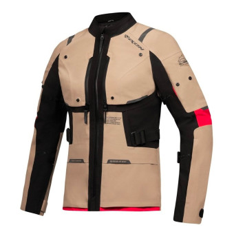 Motorcycle Coats Ixon M-Skeid Lady Sand Black Red