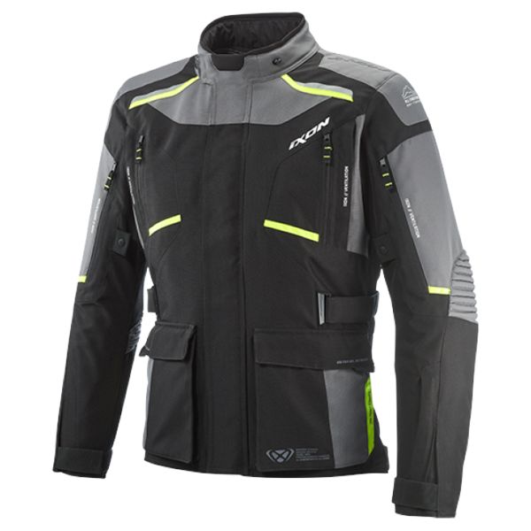 Motorcycle Coats Ixon Midgard Black Grey Bright Yellow Motorcycle Coats Ixon Midgard Black Grey Bright Yellow