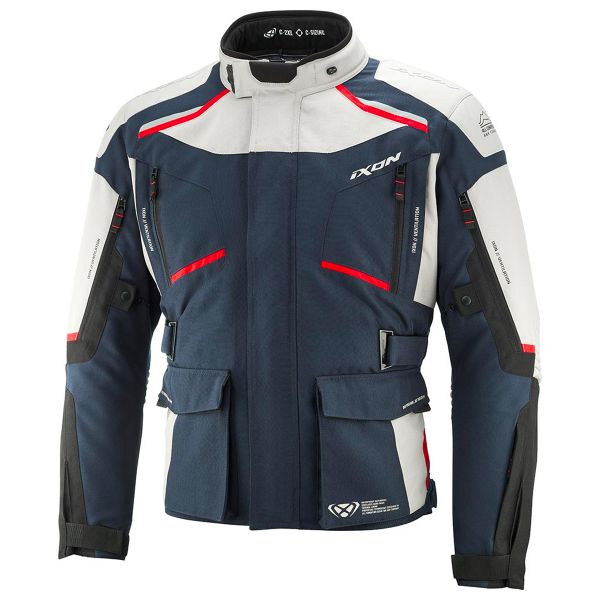 Motorcycle Coats Ixon Midgard C Grege Navy Black Motorcycle Coats Ixon Midgard C Grege Navy Black