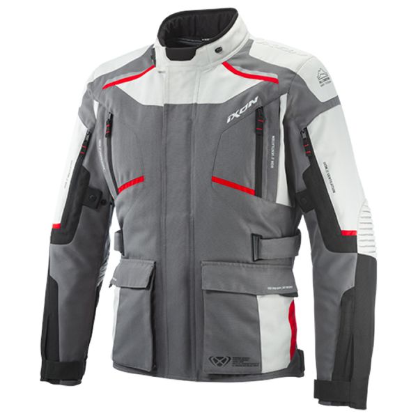 Motorcycle Coats Ixon Midgard Grey Black Red Motorcycle Coats Ixon Midgard Grey Black Red