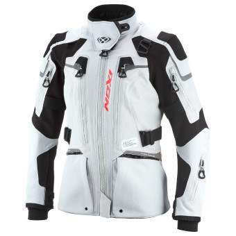 Motorcycle Coats Ixon Odin Lady Light Grey Black