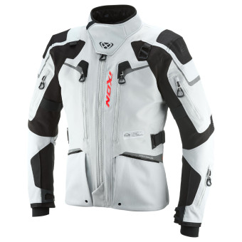 Motorcycle Coats Ixon Odin Light Grey Black