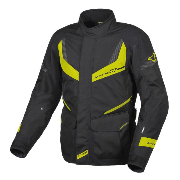 Motorcycle Coats Macna Rancher Black Fluo Yellow Motorcycle Coats Macna Rancher Black Fluo Yellow