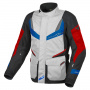 Motorcycle Coats Macna Rancher Light Grey Blue Red