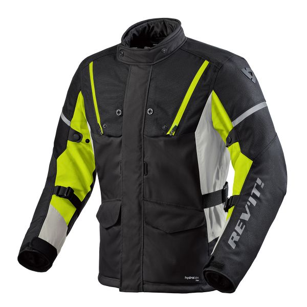 Motorcycle Coats REV'IT Horizon 3 H2O Black Neon Yellow