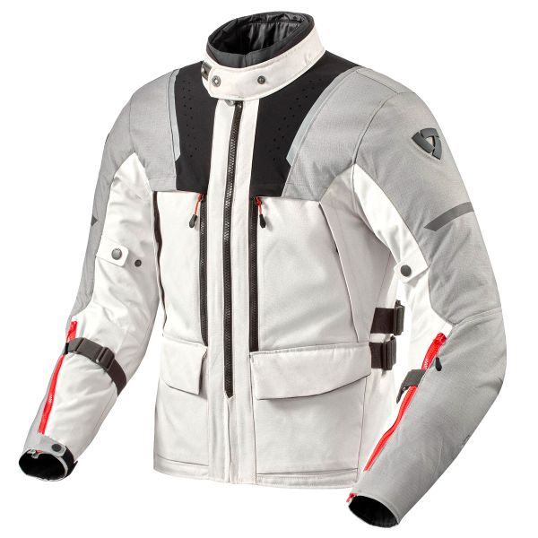 Motorcycle Coats REV'IT Offtrack 2 H2O Light Grey Silver