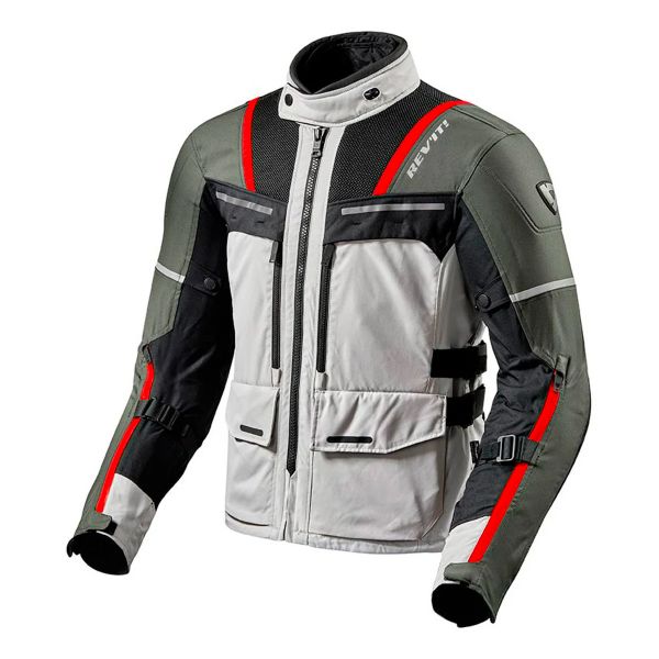 Motorcycle Coats REV'IT Offtrack Silver Red
