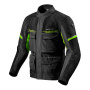 Motorcycle Coats REV'IT Outback 3 Black Yellow Neon