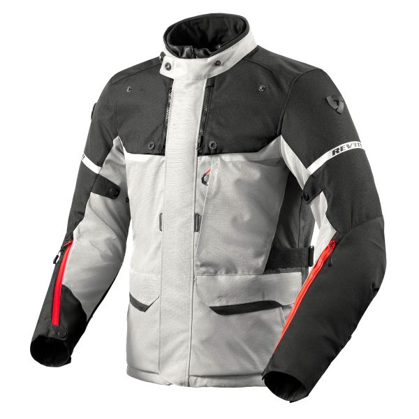 Motorcycle Coats REV'IT Outback 4 H2O Silver Black