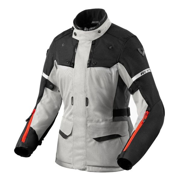 Motorcycle Coats REV'IT Outback 4 H2O Ladies Silver Black