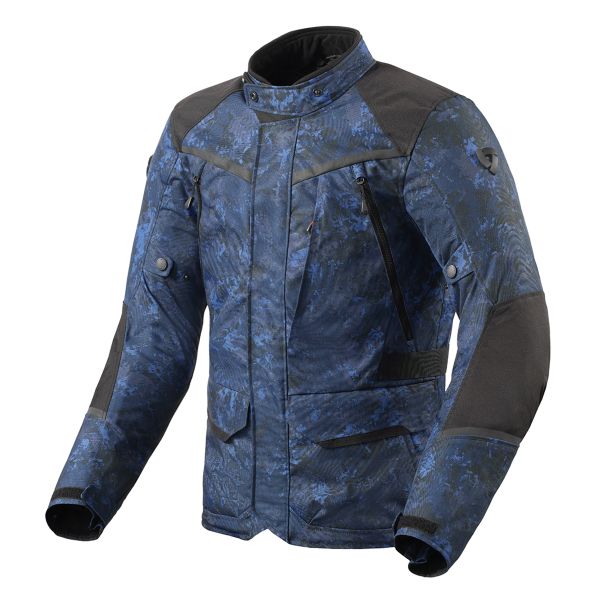 Motorcycle Coats REV'IT Voltiac 3 H2O Camo Blue