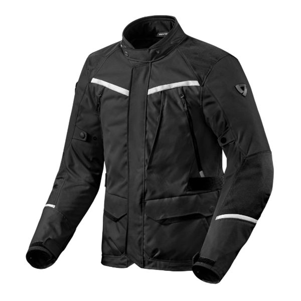 Motorcycle Coats REV'IT Voltiac 3 H2O Black Silver Motorcycle Coats REV'IT Voltiac 3 H2O Black Silver