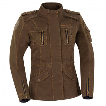Motorcycle Coats Segura Lady Jewel Crystal Kaki