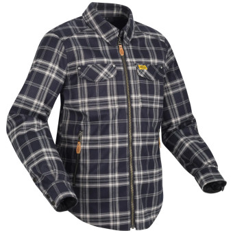 Motorcycle Coats Segura Traffic White Navy Overshirt