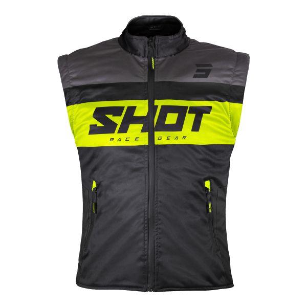 Motorcycle Coats SHOT Bodywarmer Lite Black Neon Yellow