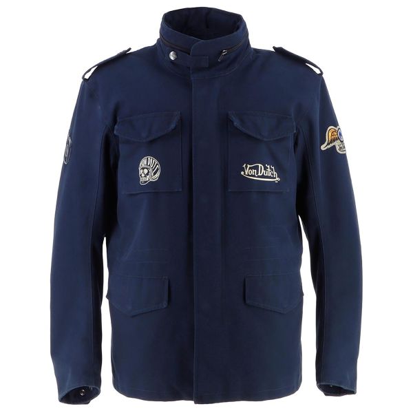 Motorcycle Coats Von Dutch Section Coton Canvas Blue