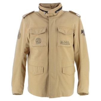 Motorcycle Coats Von Dutch Section Khaki Cotton Canvas