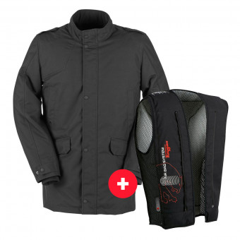 Motorcycle Coats Furygan Vic Evo Black + Fury Air Bag System