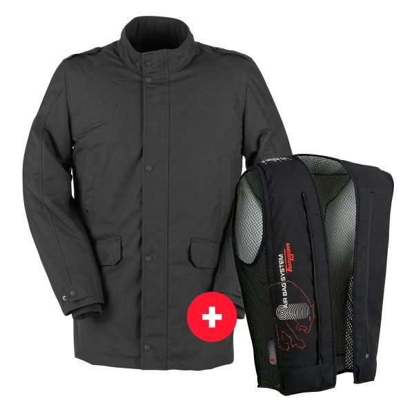Motorcycle Coats Furygan Vic Evo Black + Fury Air Bag System