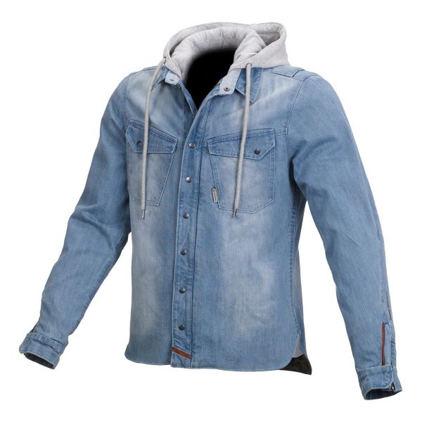 Motorcycle Coats Macna Westcoast Denim Light Blue Grey