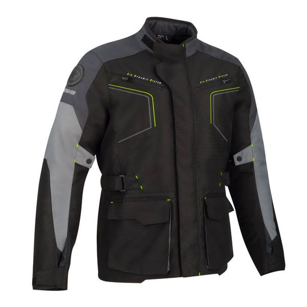 Motorcycle Coats Bering Winnipeg Black Grey Fluo