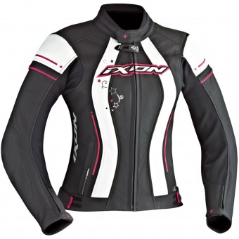 Motorcycle Jackets Ixon Alcyone Black White Fuchsia