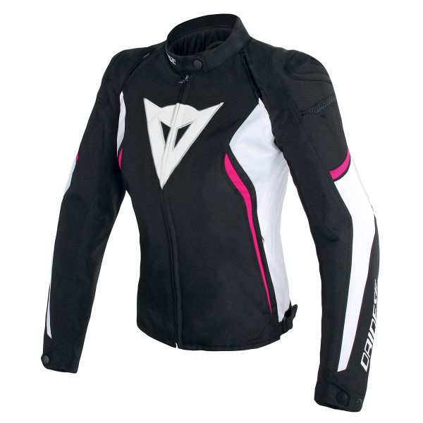 Motorcycle Jackets Dainese Avro D2 Lady Black White Fuscia