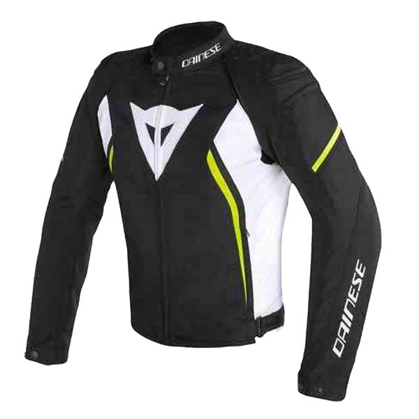 Motorcycle Jackets Dainese Avro 2 Black White Yellow Fluo