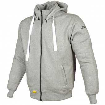 Motorcycle Jackets Booster Hoodie Kevlar Core Light Grey