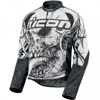 Motorcycle Jackets ICON Hooligan 2 Etched White