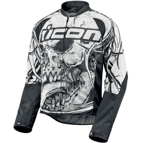 Motorcycle Jackets ICON Hooligan 2 Etched White