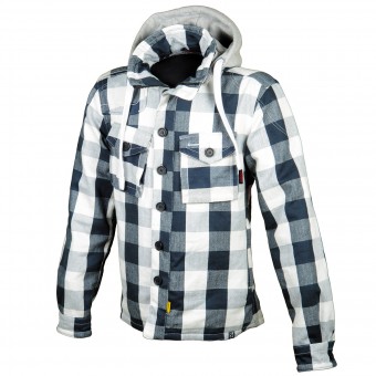Motorcycle Jackets Booster Hoodie Kevlar Hunt Light Grey Blue