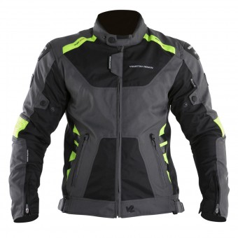 Motorcycle Jackets V'Quattro SP-21 Black Grey Yellow
