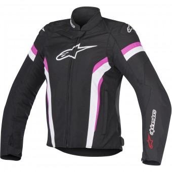 Motorcycle Jackets Alpinestars Stella T-GP Plus R V2 Black White Fuchsia