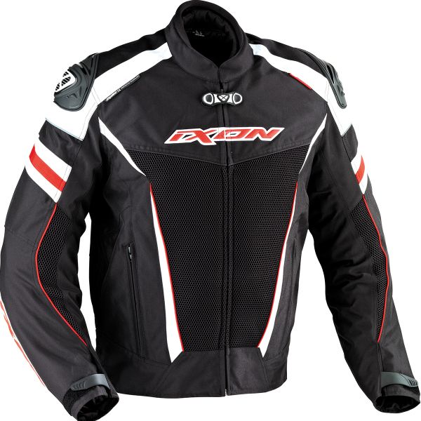 Motorcycle Jackets Ixon Typhon Race HP Black White Red