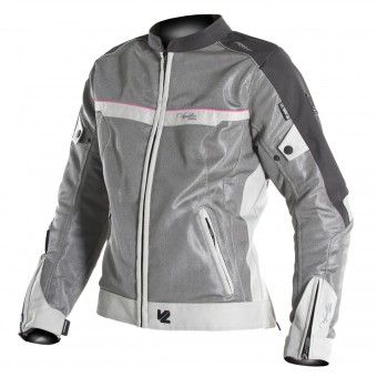 Motorcycle Jackets V'Quattro VE-21 Lady Cream Grey Pink
