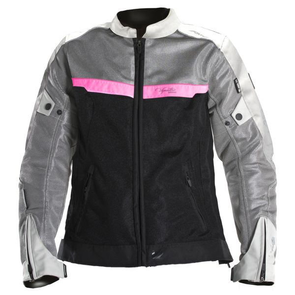 Motorcycle Jackets V'Quattro VE-51 Lady Grey Black Pink