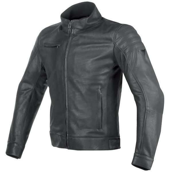 Motorcycle jacket Dainese Bryan Leather Black ready to ship iCasque