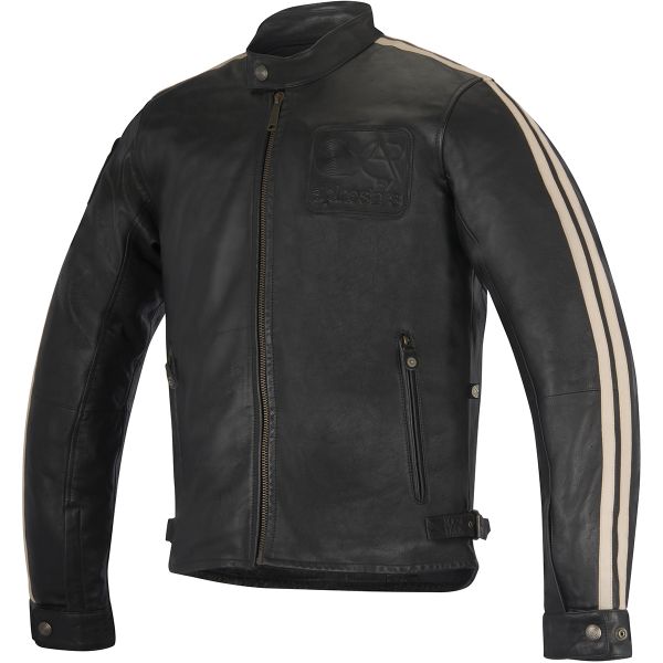 Motorcycle Jackets Alpinestars Charlie Leather Black Sand Motorcycle Jackets Alpinestars Charlie Leather Black Sand