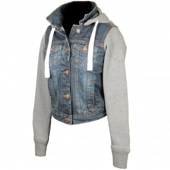 Motorcycle Jackets Booster Denim Hoodie Lady