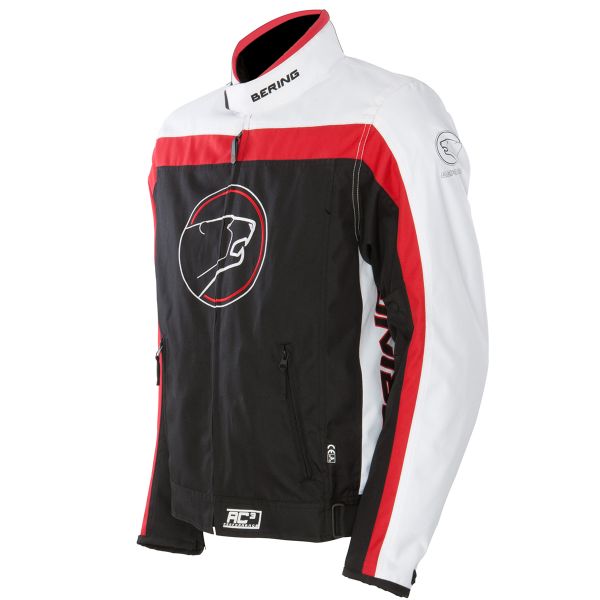 Motorcycle Jackets Bering Dink Black White Red