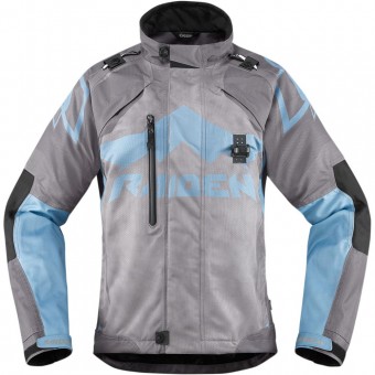 Motorcycle Jackets ICON DKR Woman Charcoal Motorcycle Jackets ICON DKR Woman Charcoal