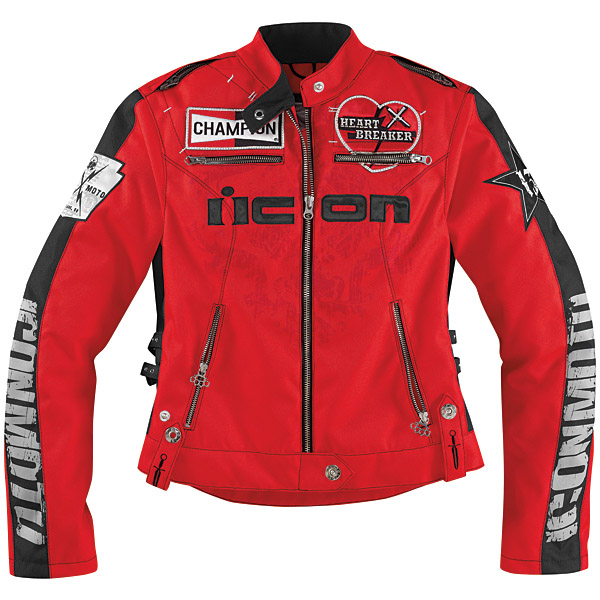 Motorcycle Jackets ICON Hella Heartbreaker Red