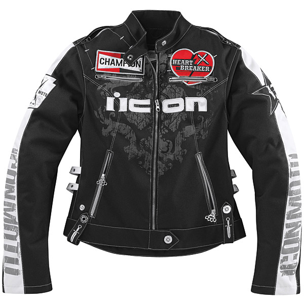 Motorcycle Jackets ICON Hella Heartbreaker Black
